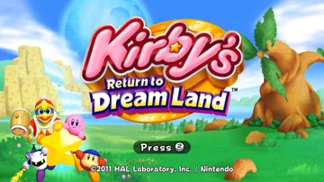 Kirby's Return to Dreamland screen shot title
